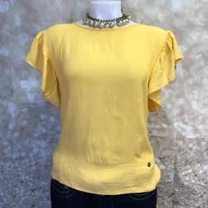 Women Motivi open back blouse, sz small